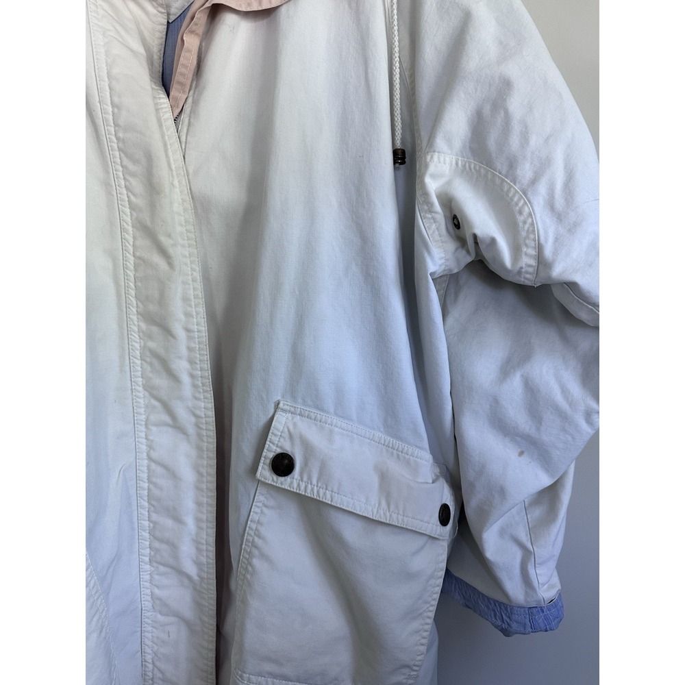 Vintage Hunt Club Cream Windbreaker Anorak Jacket Martha Stewart Look LARGE - Picture 3 of 16